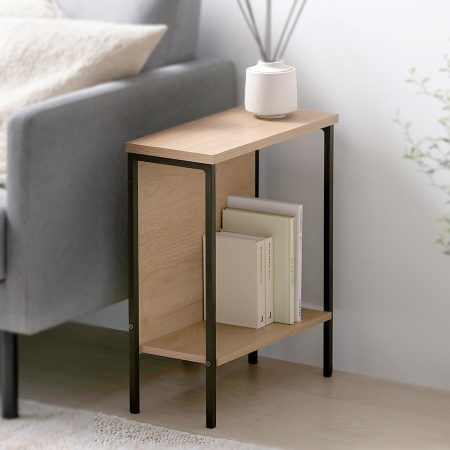 Series Side Table, Sofa Table, Stylish, Scandinavian Slim Night Table, Natural/Black