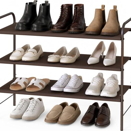 3-Tier Shoe Rack Storage Organizer 12-Pair / 20-Pair, Bronze